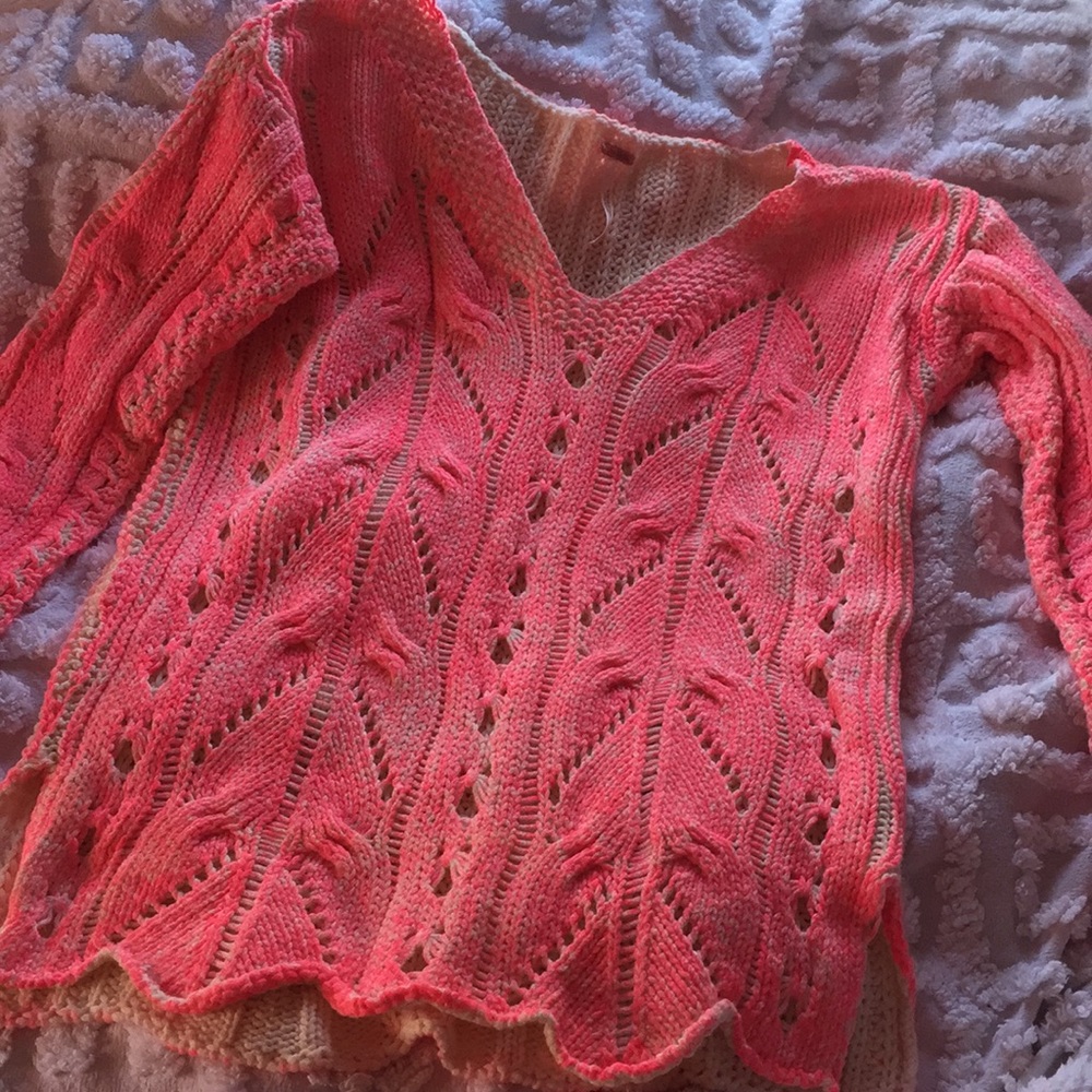 Free people pink sweater